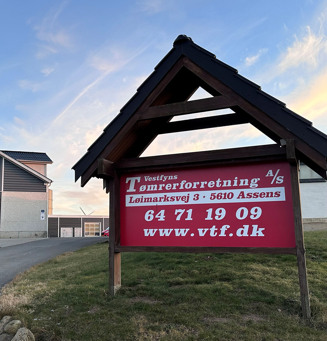 Vesttfyns Tømrerforretning facade Vestfyns Tømrerforretnings historie